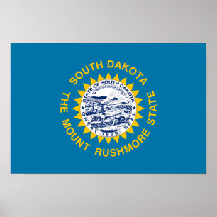 Poster Bandeira do Estado de Dakota do Sul