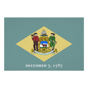 Pôster Bandeira do estado de Delaware