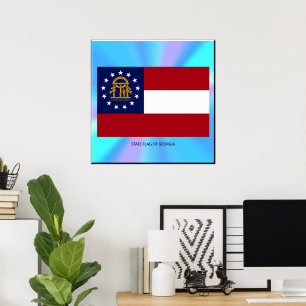 Pôster Bandeira do estado de Geórgia