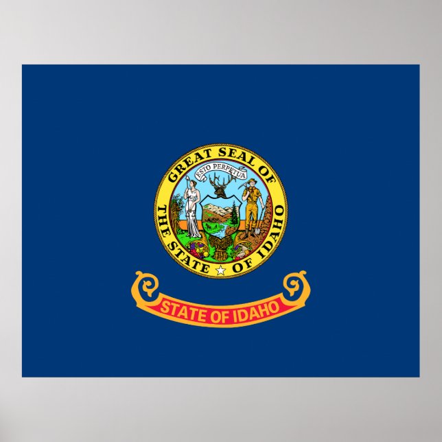 Poster bandeira do Estado de Idaho (Frente)