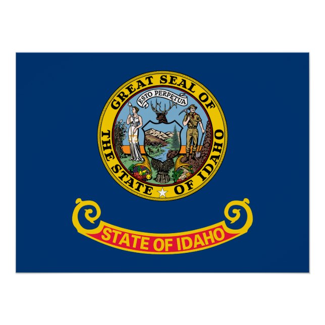Pôster Bandeira do Estado de Idaho (Frente)