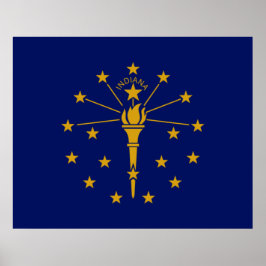 Poster Bandeira do Estado de Indiana