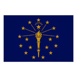 Pôster Bandeira do Estado de Indiana