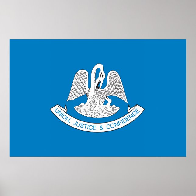 Pôster Bandeira do Estado de Louisiana (Frente)