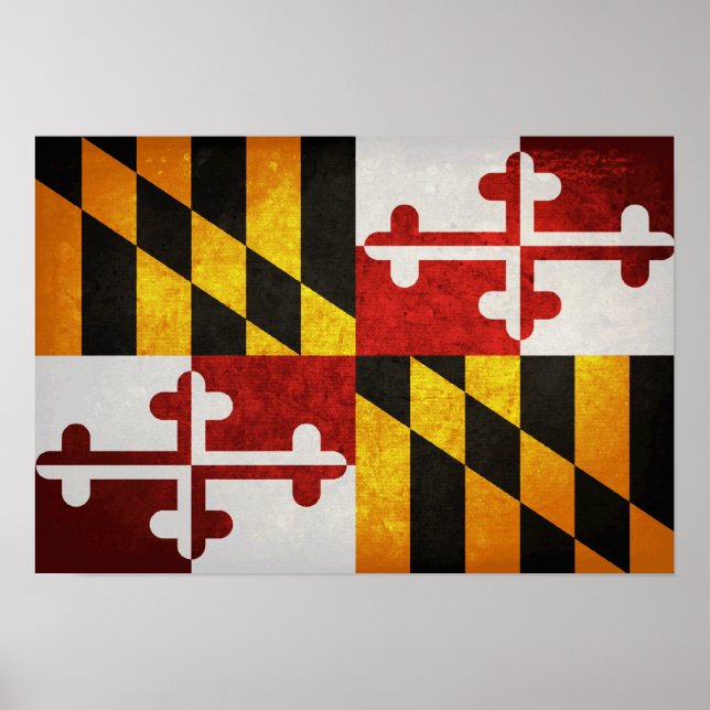 Pôster Bandeira do Estado de Maryland (Frente)