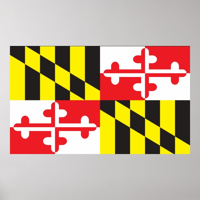 Pôster Bandeira do Estado de Maryland (Frente)