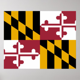 Poster Bandeira do Estado de Maryland