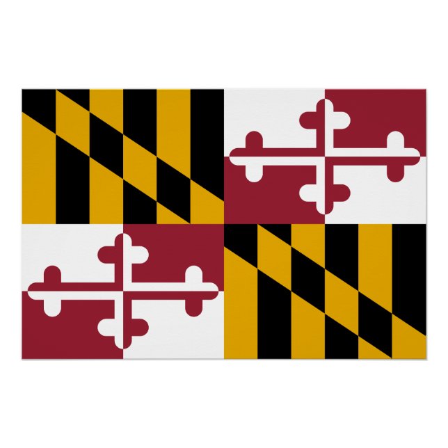 Pôster Bandeira do Estado de Maryland (Frente)