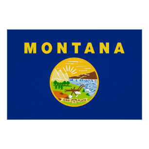 Pôster Bandeira do Estado de Montana