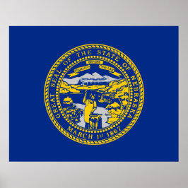 Poster Bandeira do Estado de Nebraska
