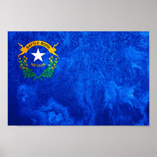 Poster Bandeira do Estado de Nevada (Frente)