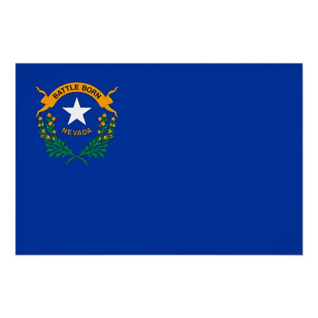 Pôster Bandeira do Estado de Nevada (Frente)