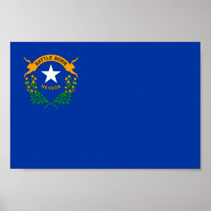 Poster Bandeira do Estado de Nevada