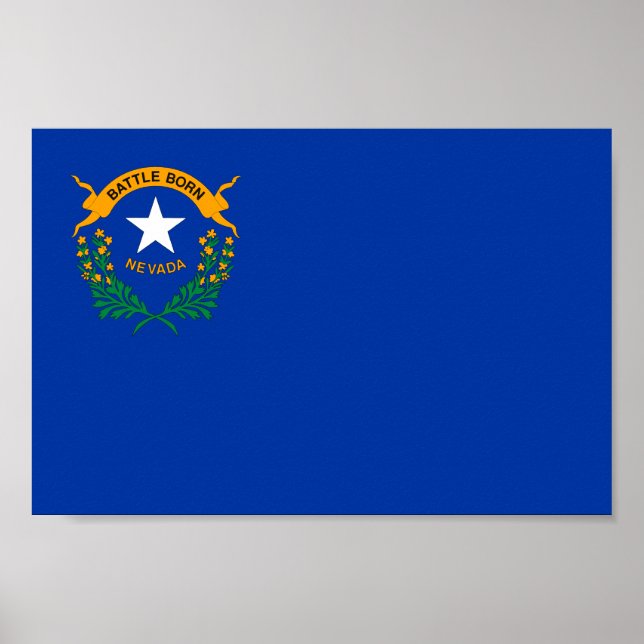 Poster Bandeira do Estado de Nevada (Frente)