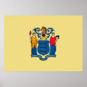 Pôster Bandeira do estado de New-jersey