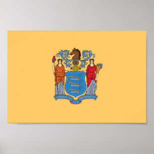 Poster Bandeira do Estado de Nova Jersey