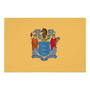 Pôster Bandeira do Estado de Nova Jersey
