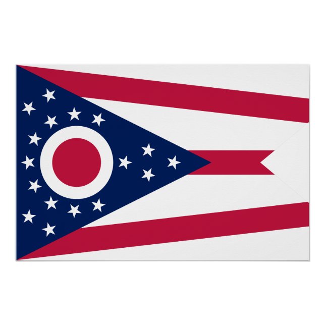Pôster Bandeira do Estado de Ohio (Frente)