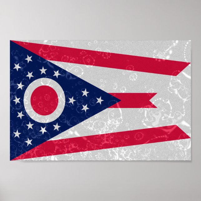 Poster Bandeira do Estado de Ohio (Frente)
