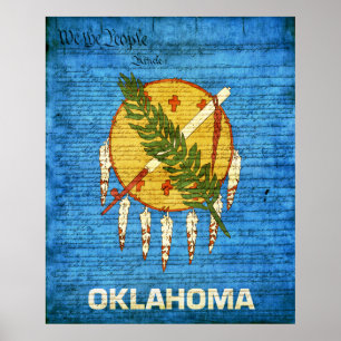 Pôster Bandeira do Estado de Oklahoma