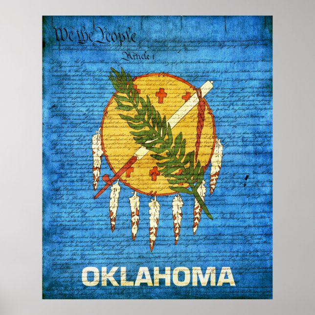 Pôster Bandeira do Estado de Oklahoma (Frente)