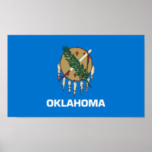 Poster Bandeira do Estado de Oklahoma