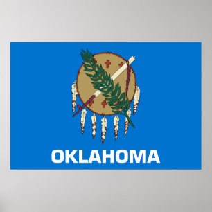 Poster Bandeira do Estado de Oklahoma