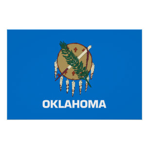 Pôster Bandeira do estado de Oklahoma