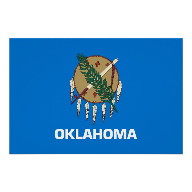 Pôster Bandeira do Estado de Oklahoma (Frente)
