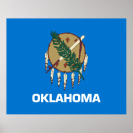 Poster Bandeira do Estado de Oklahoma