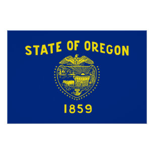 Pôster Bandeira do estado de Oregon