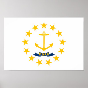Poster Bandeira do Estado de Rhode Island