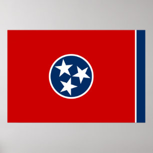 Pôster Bandeira do estado de Tennessee