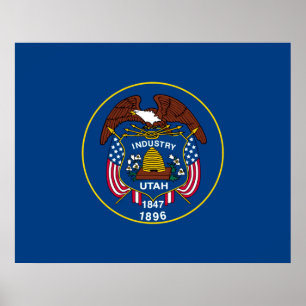 Poster Bandeira do Estado de Utah Design