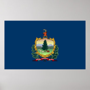 Poster bandeira do Estado de Vermont