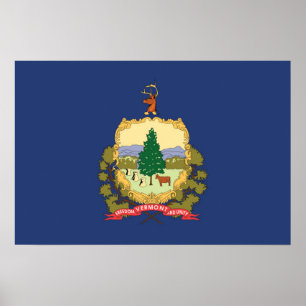 Poster Bandeira do Estado de Vermont, EUA