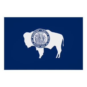Pôster Bandeira do Estado de Wyoming