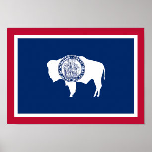 Poster Bandeira do Estado de Wyoming