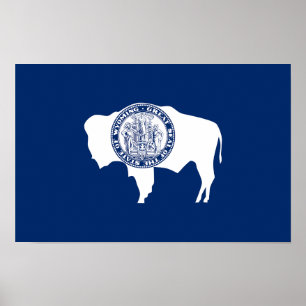 Poster Bandeira do Estado de Wyoming