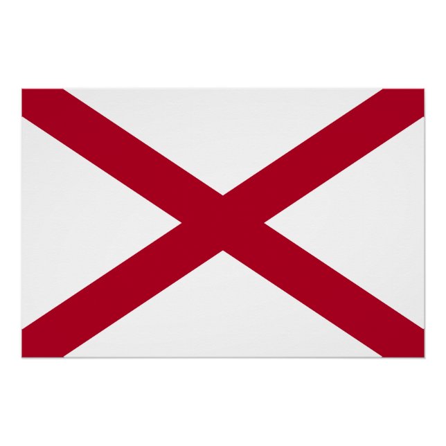 Pôster Bandeira do Estado do Alabama (Frente)