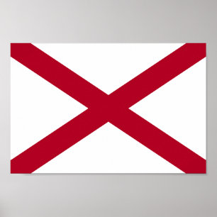 Poster Bandeira do estado do Alabama