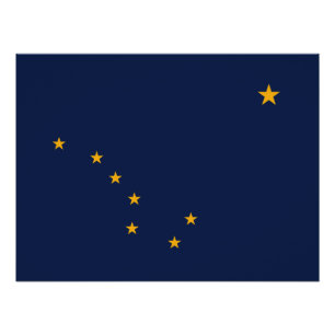 Pôster Bandeira do Estado do Alasca