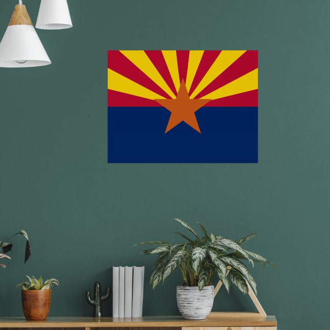 Pôster Bandeira do Estado do Arizona (Sala de Estar 1)