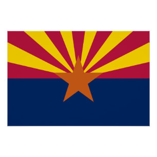 Pôster Bandeira do Estado do Arizona