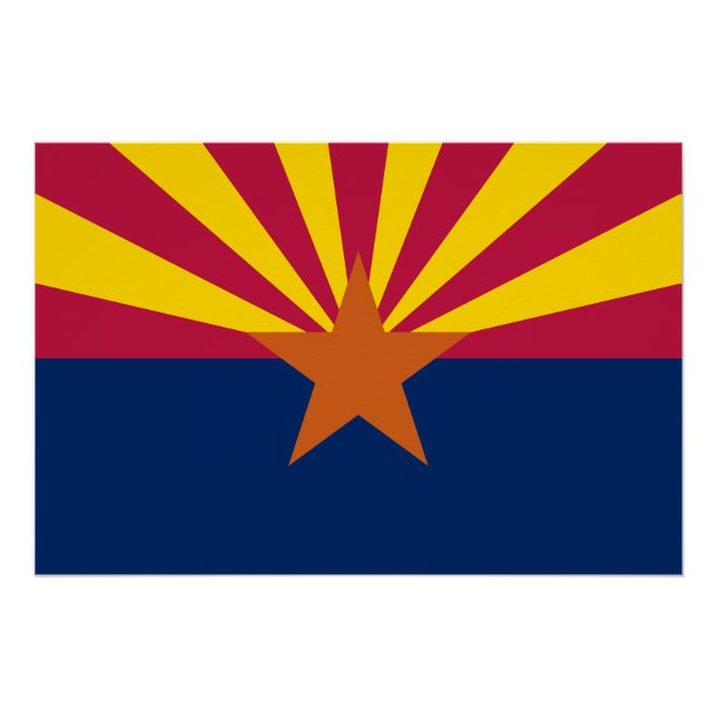 Pôster Bandeira do Estado do Arizona (Frente)