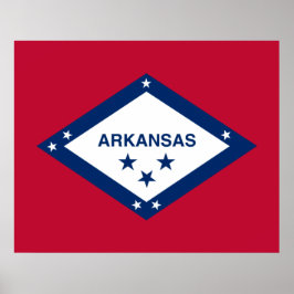 Poster Bandeira do estado do Arkansas