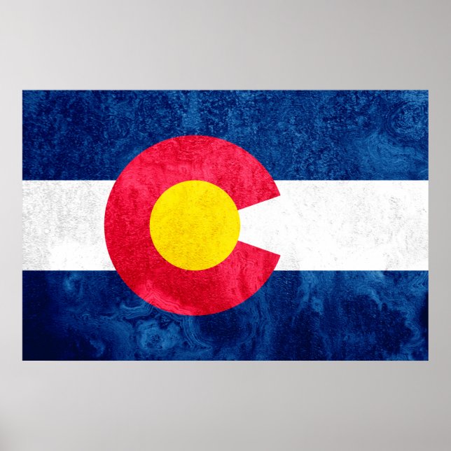 Poster Bandeira do Estado do Colorado (Frente)
