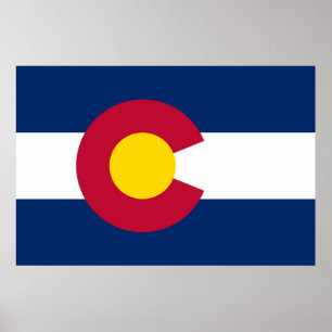 Poster Bandeira do Estado do Colorado