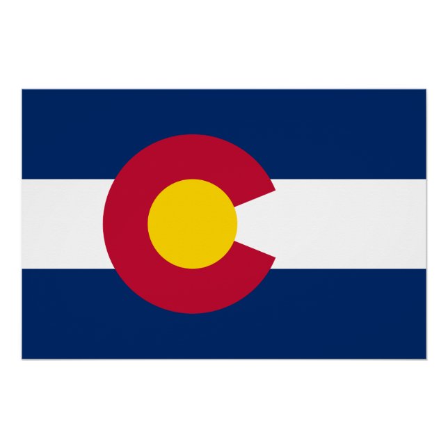 Pôster Bandeira do Estado do Colorado (Frente)