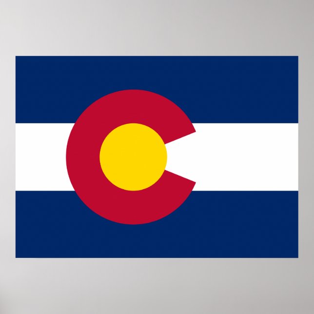 Pôster Bandeira do Estado do Colorado (Frente)